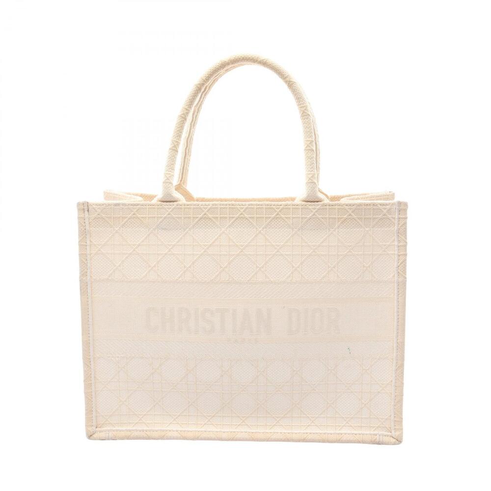 Dior BOOK TOTE Bag Canvas Ivory White